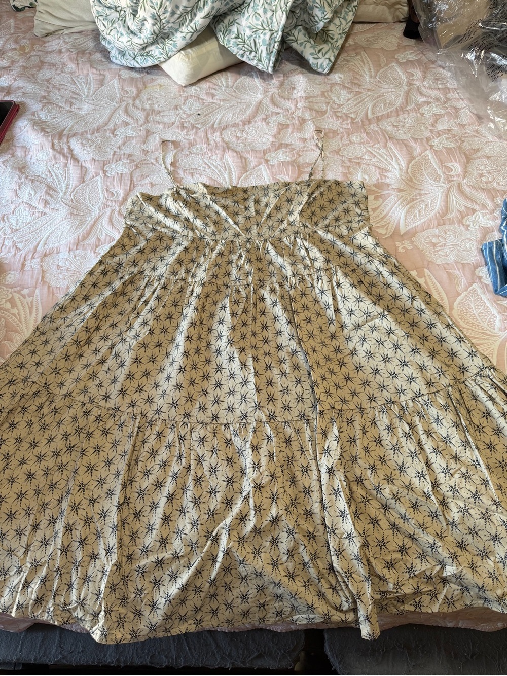 Levi's Beige Dress with black Starburst Print